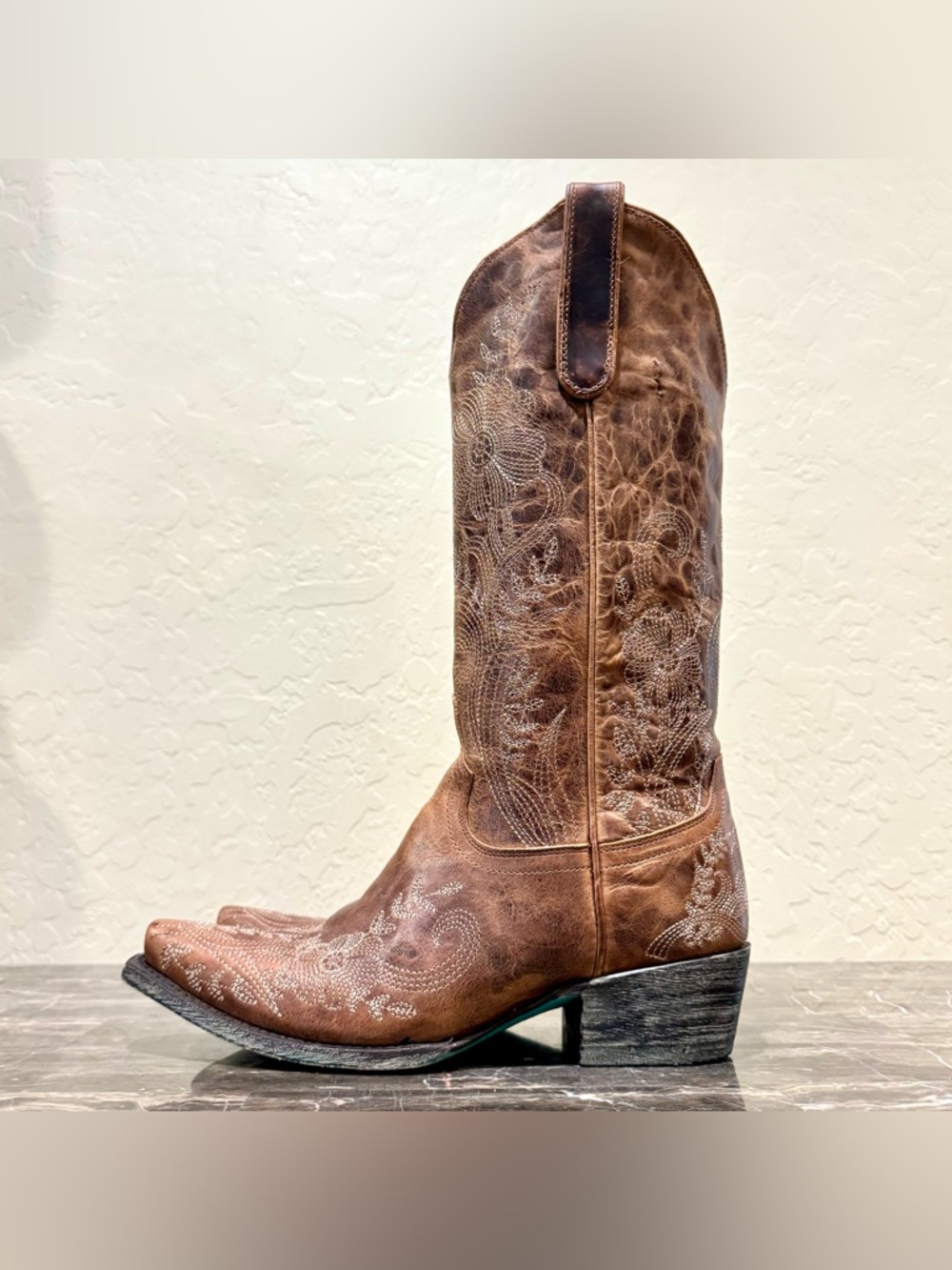 Lane Ashlee Lace Leather Cowboy Boots